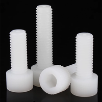 Vis à tête cylindrique en plastique, boulon en nylon, vis à tête hexagonale DIN912 blanc/noir M3-M10, vis à tête cylindrique PA66 pour le bricolage