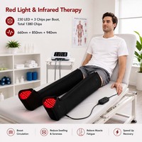 Enveloppe de thérapie par lumière rouge VU pour la récupération des blessures sportives, 660nm 850nm 940nm, 230 LED, infrarouge, soulagement de la douleur, masseur pour les jambes