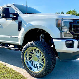 Jantes de camion en alliage d'aluminium forgé, finition brillante, face noire, 20-26 pouces, 8x165.1/170/180 pour F150 F250 F350 Silverado Sierra - Product Image 5