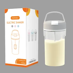 Hot Sell 550ml garrafa de água misturador elétrico com bateria Tritan BPA Free Protein Shaker Cups Misturador elétrico Protein Shaker Water