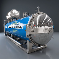 Autoclave Industrial para Esterilización de Bebidas y Alimentos en Frascos de Vidrio, Distribución Uniforme de Calor, Retorta con Pulverización de Agua