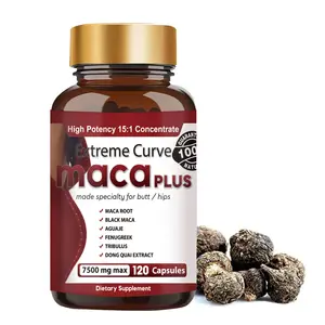 Potensi tinggi 7500mg Max Maca Capsules Extreme curcent, dibuat spetialty untuk butt Maca akar Capsules for Women & Men