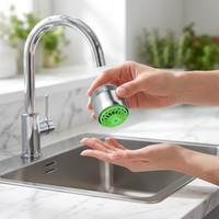 Aérateur de Robinet Moderne en Laiton Économiseur d'Eau à Activation Tactile Automatique pour Cuisine et Salle de Bain Hongdec
