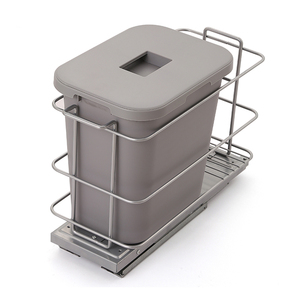 Induction Type Plastic Kitchen Pull Out Sliding Waste Bin Built-In Garbage Bin