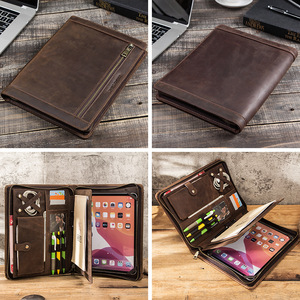 Funda Protectora de Cuero Genuino de Lujo para iPad Pro de 10.5 Pulgadas, con Ranura para Lápiz, Cierre de Cremallera, Multifuncional, Plana, de Alta Calidad - Product Image 3
