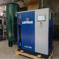 Compresseur d'air fixe à vis industrielle série L pour chantiers de construction robustes refroidis par air lubrifiés Liutech