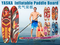 Planche de SUP gonflable Fly Eagle 11' unisexe en PVC, portable, système à 3 ailerons, paddle surf pour océan, lacs et rivières, stand-up paddleboarding