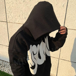 Fabricant Design Sweat à capuche streetwear imprimé bouffant de haute qualité pour hommes Sweat à capuche lourd avec strass - Product Image 4