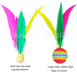 Bon arc-en-ciel Jazzminton Paddle Ball <span class=keywords><strong>jeu</strong></span> intérieur extérieur jouet-jouer à la plage Tennis raquette balle ensemble plume Paddle jeux - Product Image 5