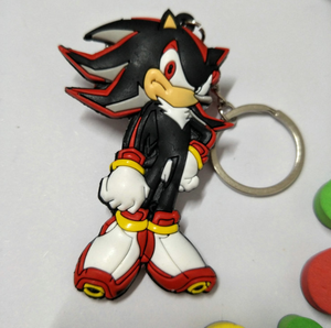 1PCS Figurine d'anime hérisson <span class=keywords><strong>porte</strong></span>-clés 3D double face en PVC caoutchouc, <span class=keywords><strong>porte</strong></span>-clés de dessin animé, jouet pour enfants, <span class=keywords><strong>porte</strong></span>-clés, cadeau - Product Image 5