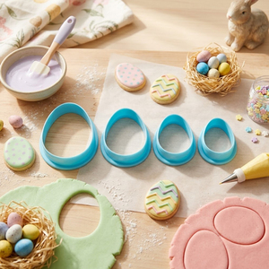 Kunststoff-Spritzguss Osterhase Ausstechformen Set mit 4 Stück, Kunststoff-Keksausstecher-Set für Kinder-Backen und Zuckerguss - Product Image 4