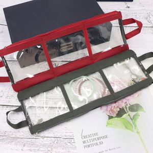 Transparent Jewelry Storage Bag Travel Portable Jewelry Pouch with Zipper Closure and Hanging Loops for Easy Access - Product Image 3