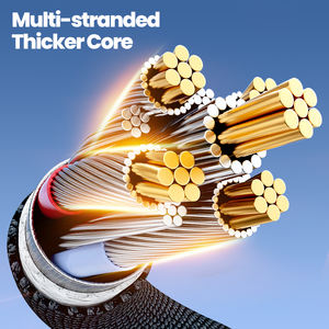 Câble Type-C haute puissance Toocki 240W Sortie maximale Coque en alliage d'aluminium 30000+ Tests de flexion pour ordinateur portable - Product Image 6