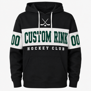Sweat-shirt personnalisé style maillot de hockey avec numéro pailleté – Tenue de match - Product Image 6