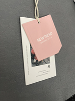 Logo de marque privée personnalisé recyclable étiquettes de vêtements pour vêtements étiquette de prix étiquette de prix étiquette volante