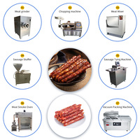 Four à fumage à haut rendement avec ligne complète de production de saucisses
