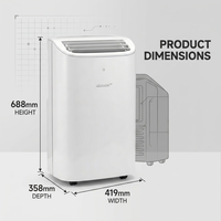 Nouveau Climatiseur Portable Mini 2027 OEM Vente en Gros 9000 BTU Refroidissement Chauffage Déshumidification Conforme 100% aux Normes UE / UK