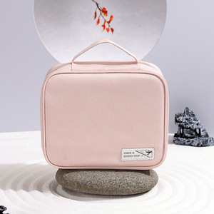 Nueva bolsa de almacenamiento cuadrada estilo Wabi Sabi, bolsa de viaje minimalista para artículos de aseo, bolsa de almacenamiento de cosméticos, bolsa de maquillaje portátil para mujer - Product Image 3