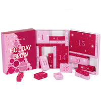 POPFEEL haute qualité visage maquillage bouche rouge ombre à paupières plaque noël compte à rebours boîte-cadeau ensemble cosmétique