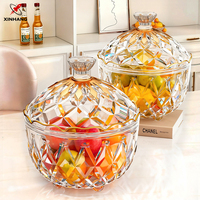 Xinhang Transparante Plastic Snoepopslagpot Grote Capaciteit Bureau Opbergdoos Stofdicht Fruit Snack Opbergpot met Deksel