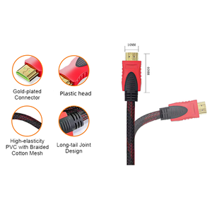 Tendance câble HDMI vidéo plaqué or mâle à mâle 1080P 4k 1.4 câble HDMI haute définition TV ordinateur câble de connexion HDMI - Product Image 5