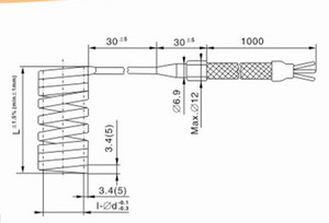 Réchauffeur <span class=keywords><strong>de</strong></span> bobine à induction, réchauffeur <span class=keywords><strong>de</strong></span> bobine avec thermocouple, 1000mm, câble <span class=keywords><strong>de</strong></span> terre avec couvercle en fibre <span class=keywords><strong>de</strong></span> verre, canal chaud à usage industriel - Product Image 3