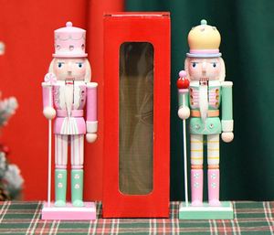 Adorno Navideño de Madera Maciza de Nogal, Color Macaron 2024, 25CM, Diseño Creativo de Soldado, Estilo Clásico, Artesanía, Regalo Decorativo - Product Image 5