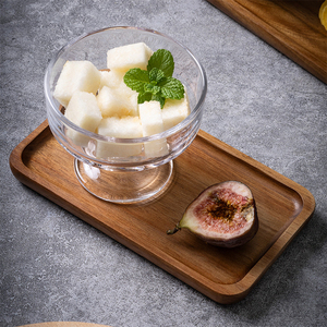 Plato de madera para servir té fruta bandeja decorativa plato de verduras plato de cena para el hogar bandeja de café de <span class=keywords><strong>cocina</strong></span> - Product Image 5