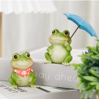 Vente directe d'usine : Grenouille en résine à gros yeux, mignonne et amusante, pour la décoration de jardin et de cour