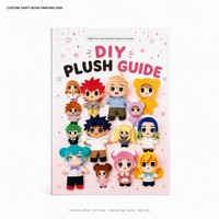 Impression personnalisée de livres en peluche DIY, couverture souple, papier d'art couleur, impression offset, OEM Guangdong Chine