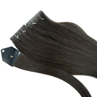 Extensions de cheveux humains à cuticule alignée Super Double Drawn 100% Virgin Remy Cabello Humano Rusas Extensions de cheveux à bande invisible