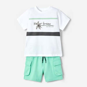 Alta qualità estate ragazzi <span class=keywords><strong>abbigliamento</strong></span> Set Cargo pantaloncini e t-shirt con la stampa di design per i bambini di <span class=keywords><strong>14</strong></span> <span class=keywords><strong>anni</strong></span> e sotto - Product Image 2