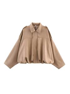 <span class=keywords><strong>Trench</strong></span> Chic Invernale da <span class=keywords><strong>Donna</strong></span>, Giacca a Vento Corta Elegante e Aderente con Cerniera, Maniche Lunghe e Revers - Product Image 6