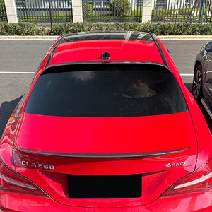 สปอยเลอร์หลังคา Mercedes-Benz CLA-Class C117 ปี 2013-2019 AMG ทรง Ducktail สีดำ Piano Black ลายคาร์บอนไฟเบอร์ วัสดุ ABS - Product Image 2
