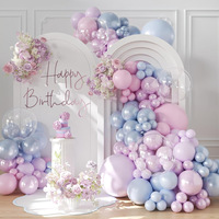 Kit de 126 ballons jetables pour arche et guirlande, pour fête d'anniversaire, mariage bohème, fête de révélation du sexe, décoration de toile de fond