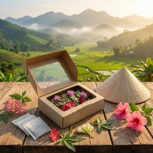My Nuong Beauty <b>Tea</b> Featuring Wild Rubus Alceaefolius Leaf – Vietnamese Heritage Herb in Every Soothing Cup - Product Image 1