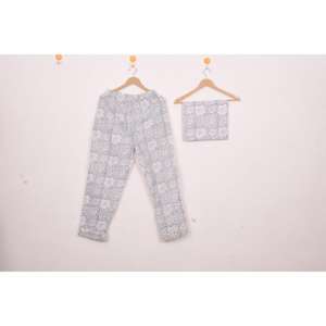 Ensemble de pyjama en coton floral luxueux et élégant, imprimé à la main, vêtements de nuit pour femmes, ensembles de vêtements de nuit confortables pour femmes - Product Image 4