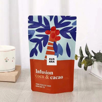 Sachet plastique personnalisé imprimé, de qualité alimentaire, recyclable, à fermeture éclair, en PE, à fond plat, pour l'emballage de fruits congelés et de snacks de mer
