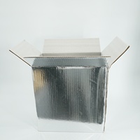 Boîte d'expédition isotherme en carton ondulé personnalisée, boîte d'emballage thermique en aluminium pour la livraison de produits alimentaires en chaîne du froid