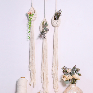 Artilady decoración geométrica colgante decoraciones pequeño Macrame planta suspensión cesta de la flor macrame planta para el jardín - Product Image 5