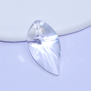 귀걸이 목걸이 썬 포수 만들기를위한 절묘한 투명 복숭아 잎 모양의 크리스탈 유리 보석 매력 - Product Image 2