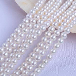 Perlas Naturales de Agua Dulce de 6-6.5mm, Casi Impecables, Collares Semiterminados, Perlas Sueltas - Product Image 3