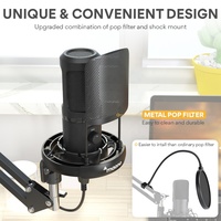 MAONO fil ensemble complet micro-fone enregistrement USB condensateur Microphone de jeu Studio bras Microphone PC Streaming Podcast Microphone