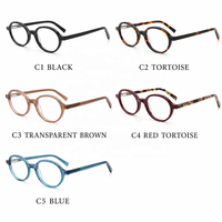 Monturas Ópticas de Acetato para Mujer, Diseño Retro Redondo Grande, Material de Alta Densidad, Encanto Estético, Muestras en 7 Días, OEM ODM