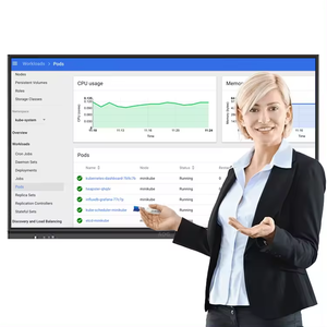 65 "etkileşim dokunmatik ekran 75" inç akıllı interaktif tahta dokunmatik ekran altı sınıf OPS PC için bir düz Panel PC - Product Image 2