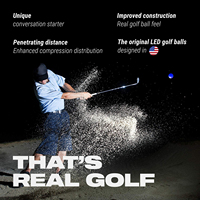 Vente en gros Balles de golf rougeoyantes à éclairage constant Tees de golf à LED lumineuses colorées pour l'entraînement de nuit