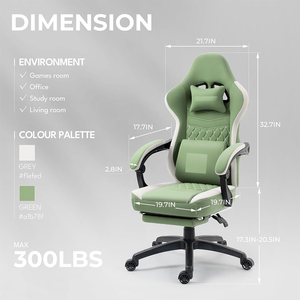 2025 chaise de jeu ergonomique personnalisée bureau exécutif pivotant chaise <span class=keywords><strong>PC</strong></span> repose-pieds de Massage haut <span class=keywords><strong>Gamer</strong></span> course tissu confortable - Product Image 2