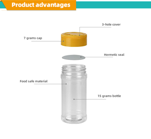 100 ml Round Pet Bottle/ <strong>Spice</strong> <strong>Storage</strong>/ Pet Plastic Jar for Food - Product Image 6