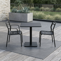 Support pour Commandes en Gros : Ensemble de Mobilier d'Extérieur Personnalisé en Aluminium pour Patio, Jardin, Bar, Bistro, Balcon - Table Carrée et Chaises