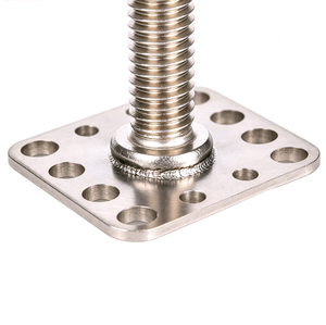 Placa Base Cuadrada Soldada con Perno de Fijación, Acero al Carbono Galvanizado, Acero Inoxidable 304 316, Tornillo de Montaje Personalizado para Paneles Solares de Aluminio - Product Image 3